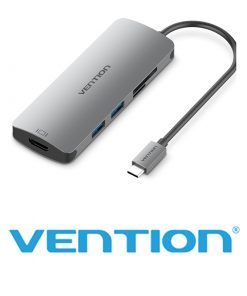 Cáp chuyển USB Type C to HDMI + USB 3.0*2 + SD + TF + PD Vention CMEHA(6 in 1)