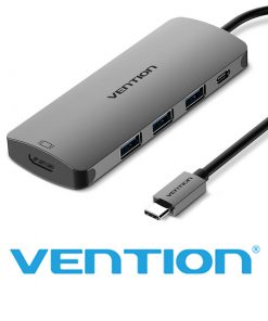 Cáp chuyển USB Type C to HDMI + 3*USB 3.0 + PD Vention CGPHA