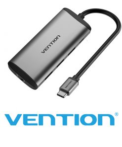 Cáp chuyển USB Type-C to USB3.0*3/Gigabit Ethernet/PD Vention TGDHB