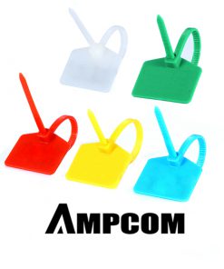 Thẻ rút nhựa AMPCOM dùng để đánh dấu dây cáp - 100c/túi ( kèm bút viết chống xóa)