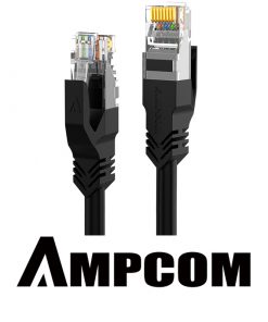 Cáp mạng Ampcom Cat8 5M đúc sẵn 2 đầu AYWW8050BK