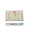 Faceplate Mặt nạ outlet 1 cổng Commscope