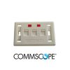 Faceplate Mặt nạ outlet 3 cổng Commscope