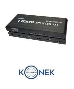 Bộ chia HDMI 1 ra 4 Golden Konek hỗ trợ 2K,4K@30Hz