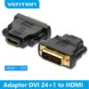 Đầu chuyển DVI 24+1 (M) to HDMI (F) Vention Model:ECDB0(dùng đảo chiều)