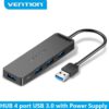 Bộ chia Hub USB3.0 sang 4 cổng With Power Vention CHLBD (0.5M) 5Gbps
